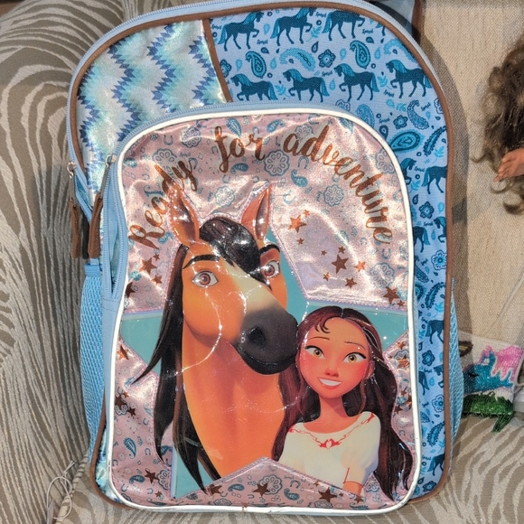 Dreamworks | Other | Dreamworks Spirit Riding Free Backpack With Blue ...